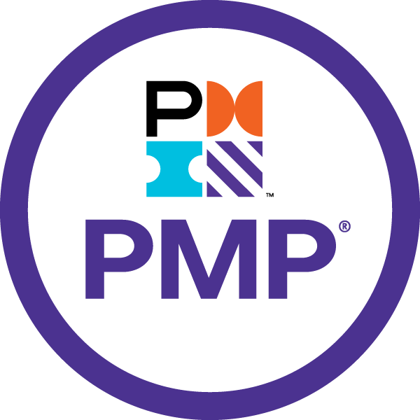 Badge of the PMP (Project Management Professional) certification of PMI